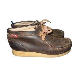 Clarks  Woman’s  Brown Leather Wallabee Chukka Shoes Size 10